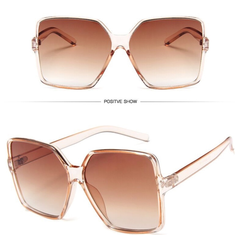 boho square oversized gradient sunglasses summer - Picture 6 of 7